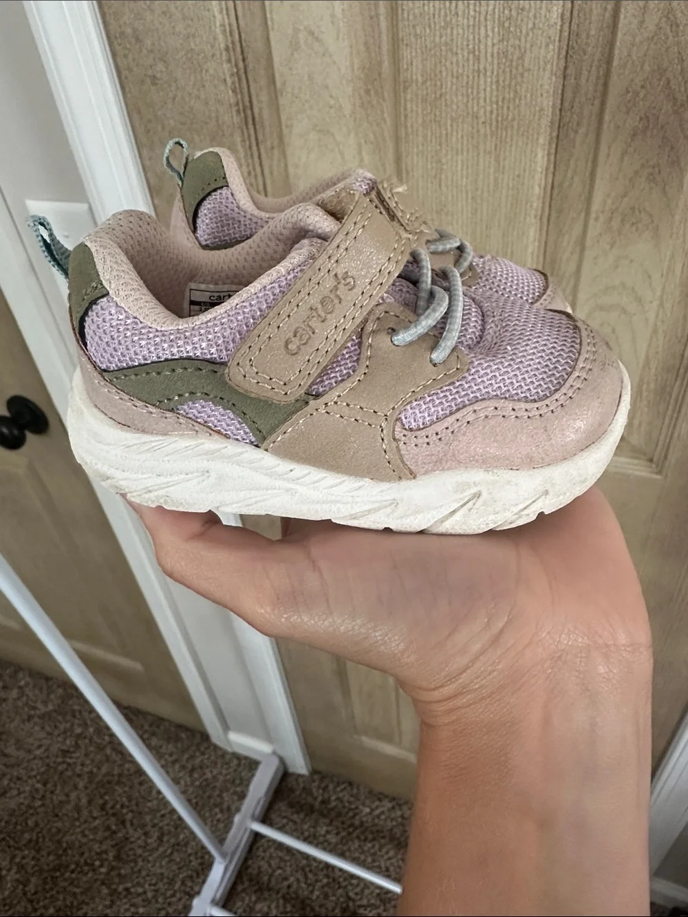 Carter's Lilac and Olive Toddler Sneakers
